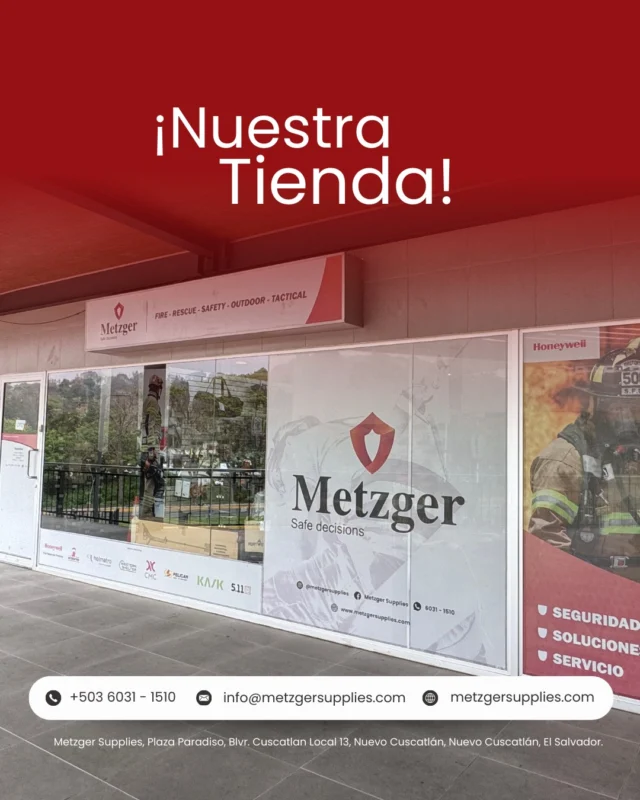 En Metzger Supplies contamos con tienda física para brindarle una atención personalizada y soluciones integrales en seguridad 🛡️Te esperamos en Plaza Paradiso, Nuevo Cuscatlán. ✨🛒

#MetzgerSupplies #SafeDecisions #SeguridadIndustrial #AtenciónPersonalizada